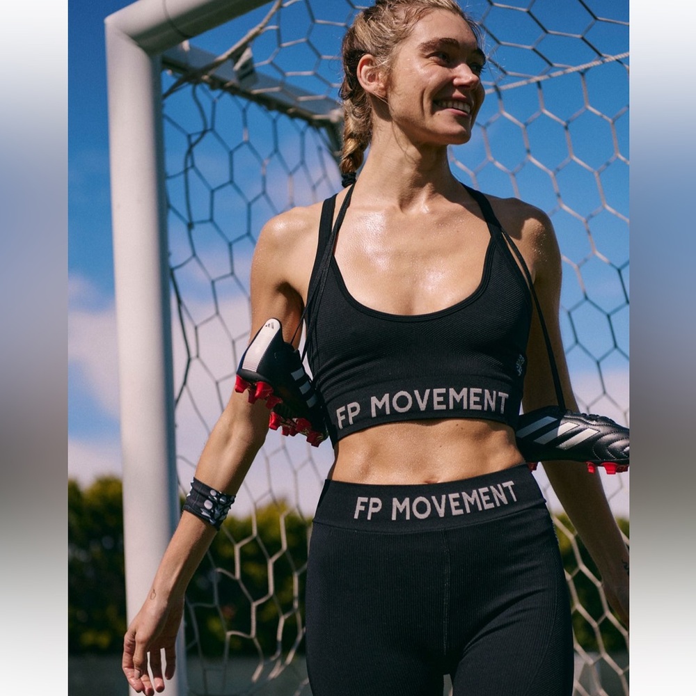 Free People Movement Long Haul Logo Bike Shorts